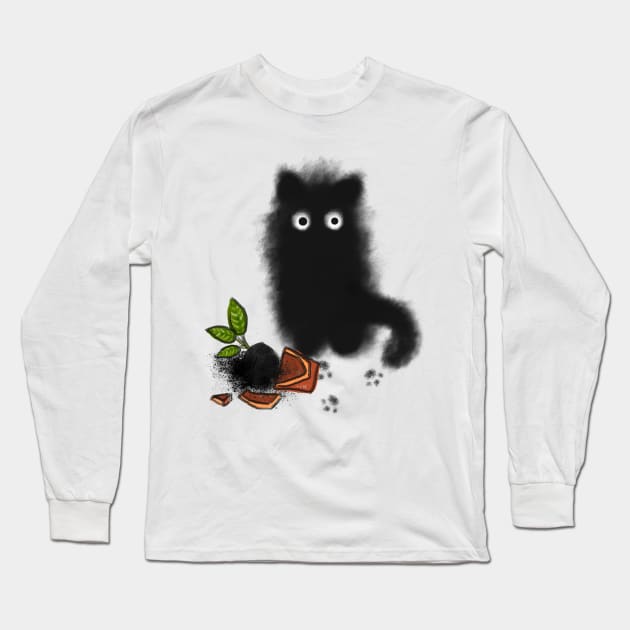 Curious Cat Long Sleeve T-Shirt by Hail Sky